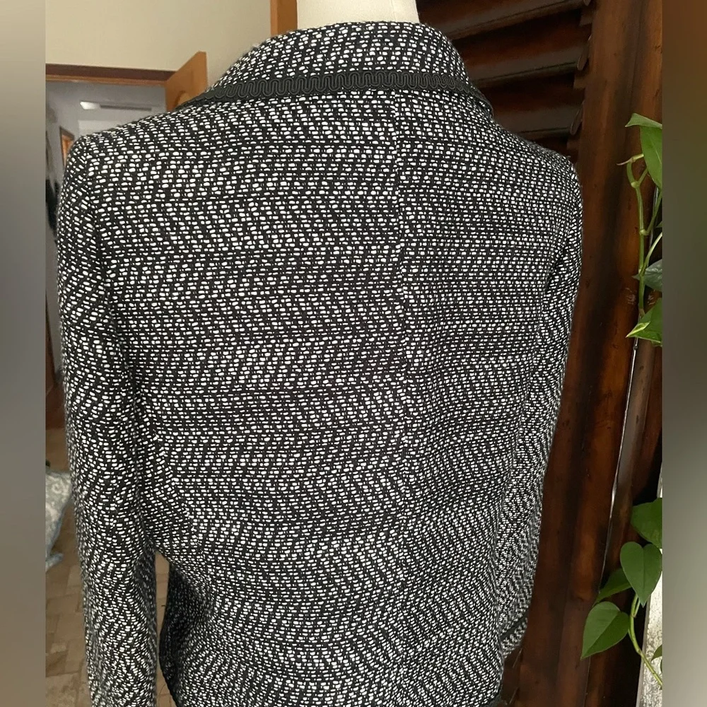 Kasper Tweed Black and White Women's Jacket Jackie O 12 - Picture 4 of 5
